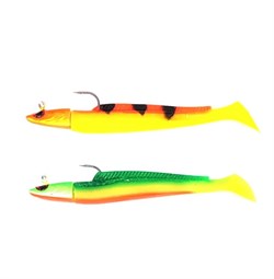 Conrad Sand EEL 60 g 2 pc - red/yellow tiger and chartreuse yellow